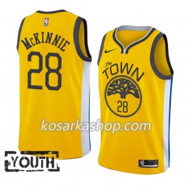 Dres Golden State Warriors Alfonzo Mckinnie 28 Nike 2018-19 Žuti Swingman - Dječji